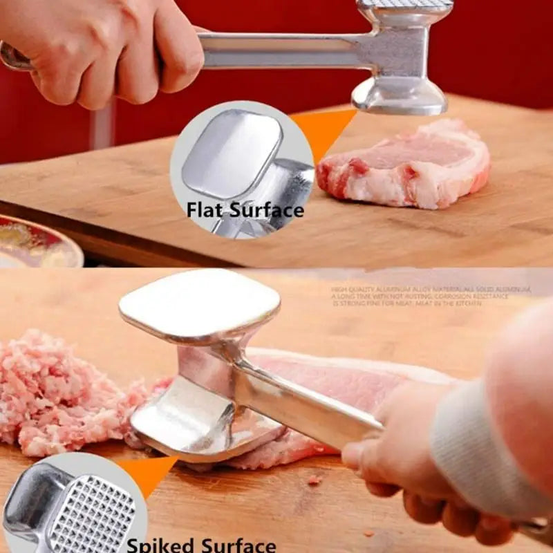 1PC Zinc Alloy Meat Tenderizer Hammer Mallet Tool for Pounding Beef Steak Chicken Pork Meat Hammer Kitchen Tool