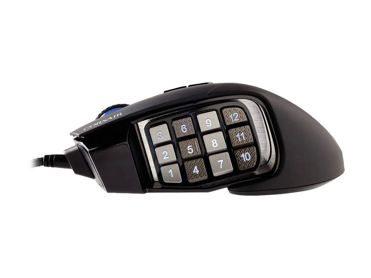 Corsair SCIMITAR RGB ELITE CH-9304211-NA Black Wired Optical MOBA/MMO Gaming Mouse, Backlit RGB LED