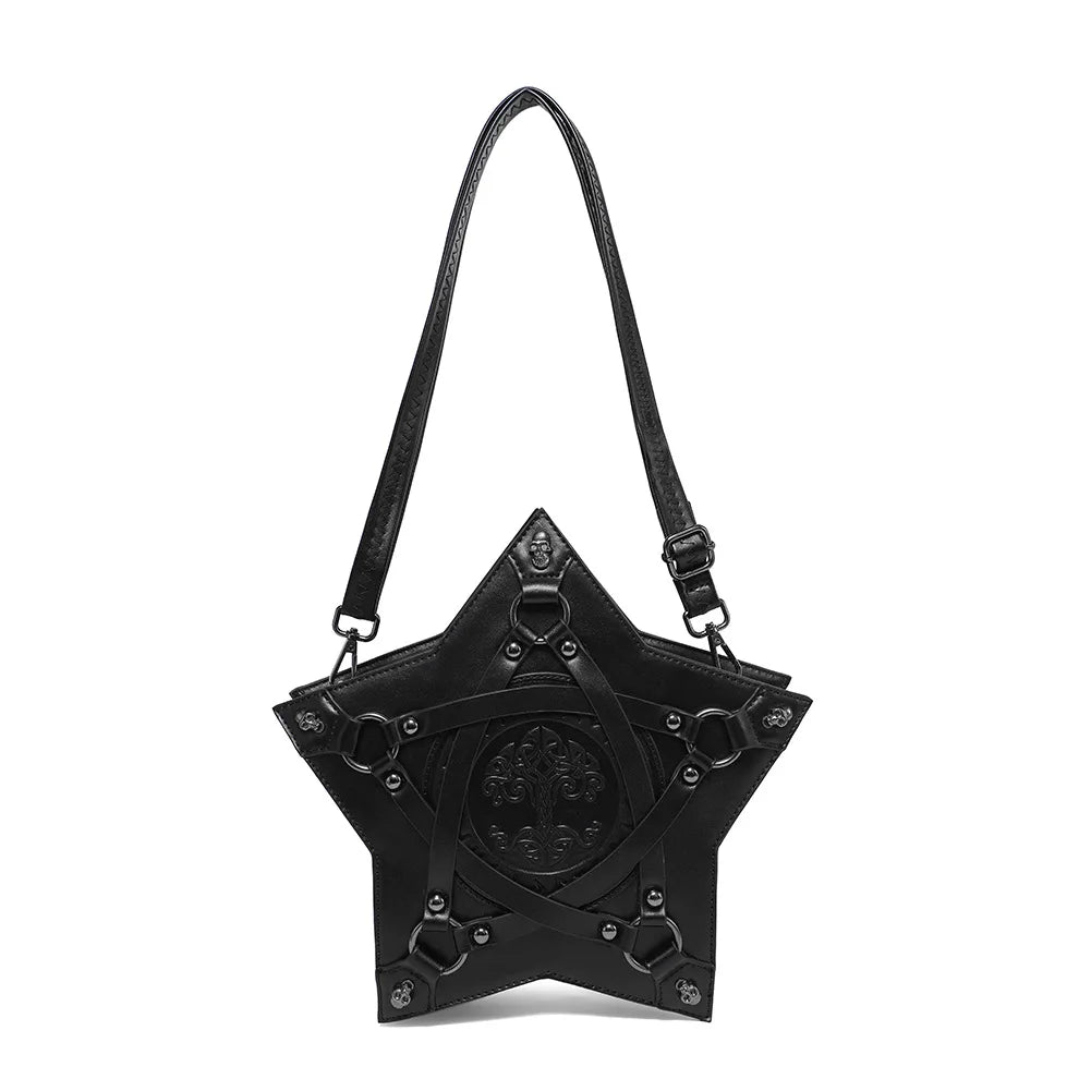 Foreign Trade Bag Women, Goth Embossed niche Women's Backpack Single Shoulder Oblique Span