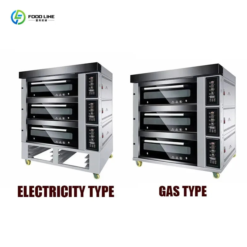 Customized Commercial Industrial Roaster Oven Manufacturer Electric Gas Single Deck Steam Baking Tray