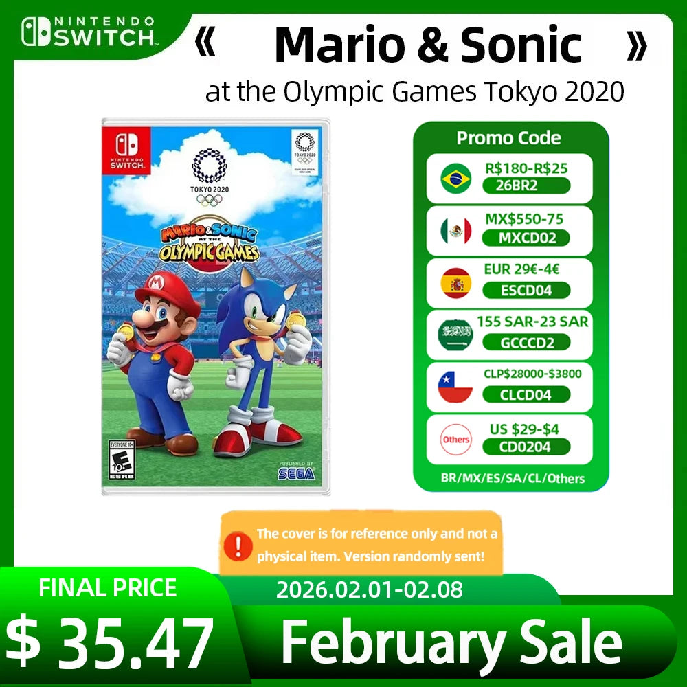 Mario & Sonic at the Olympic Games Tokyo 202 - Nintendo Switch Game  Physical Cartridge Card Support TV Tabletop Handheld Mode