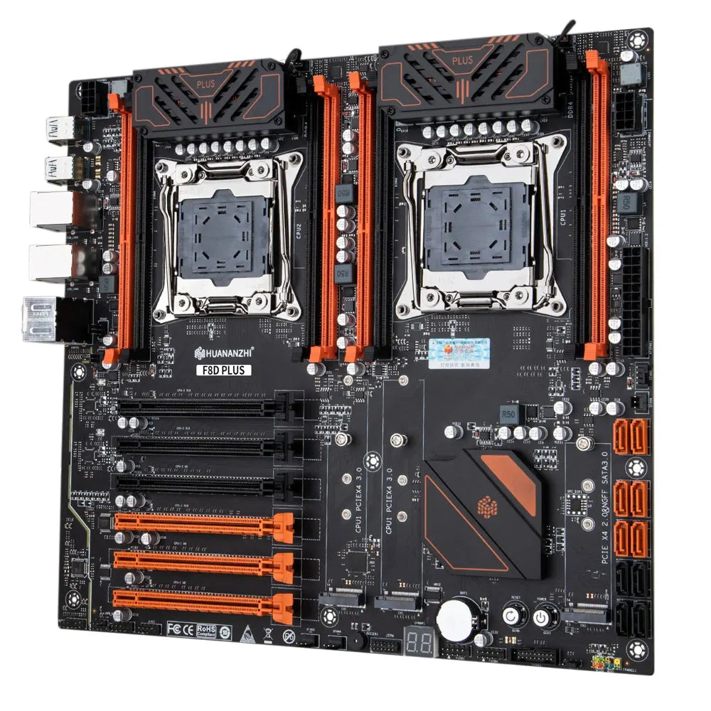 HUANANZHI X99 F8D PLUS LGA 2011-3 XEON X99 Motherboard Support Intel Dual CPU E5 2640 2666 2670 2696 V3 V4 DDR4 RECC NVME NGFF