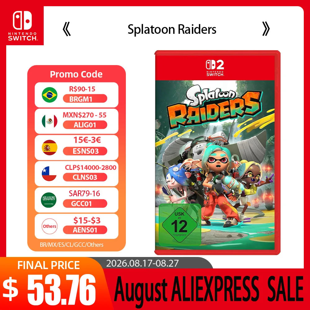 Nintendo Switch 2 Game Deals - Splatoon Raiders -  Games Adventure Action and RPG Genre Switch 2 Edition