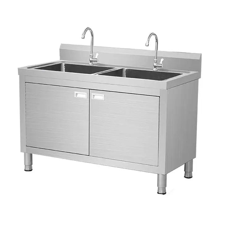 Restaurant Kitchen Cabinet Stainless Steel Sink Cabinet Kitchen Stainless Steel Custom Made Cabinet With Wash Basin Factory