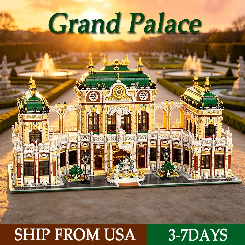 11930PCS Grand Palace Building Blocks Set Large European Baroque Royal Castle Modular Architecture Bricks MOC Street View Model Toys Kit Collectible Display Model Gift For Adult