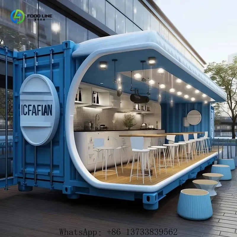 Customized Outdoor Kitchen Commercial Container Restaurant with Kitchen Transportable Container Store for Business Operations