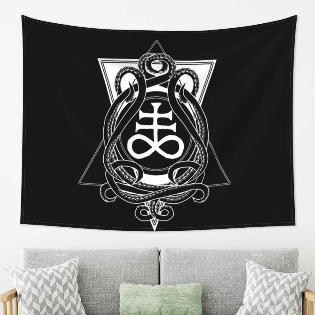 Satanic Cross Leviathan's Cross And Tentacles Tapestry Decor Art Aesthetic Tapestries for Bedroom Home Wall Cloth Wall Hanging