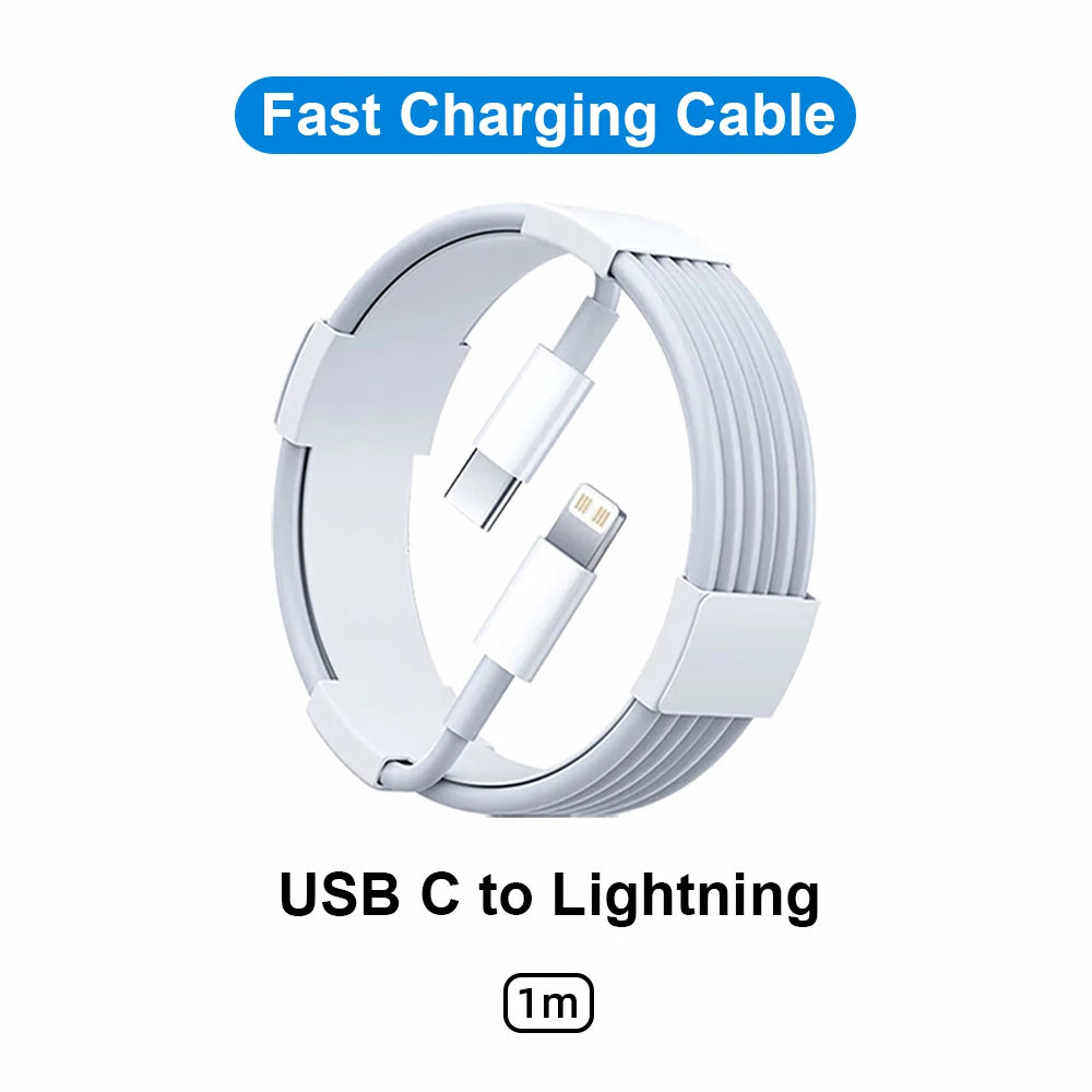 30W PD Fast Charger For iPhone 14 13 12 USB C To Lightning Quick Charging Cable For iPhone 17 16 15 Pro Max Type C Power Adapter