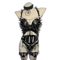 Y2K Halter Top Gothic Punk Rock Emo Revival Chain Spiked Studded Rivet Clothing with Spikes Goth Grunge Rave Festive Tops