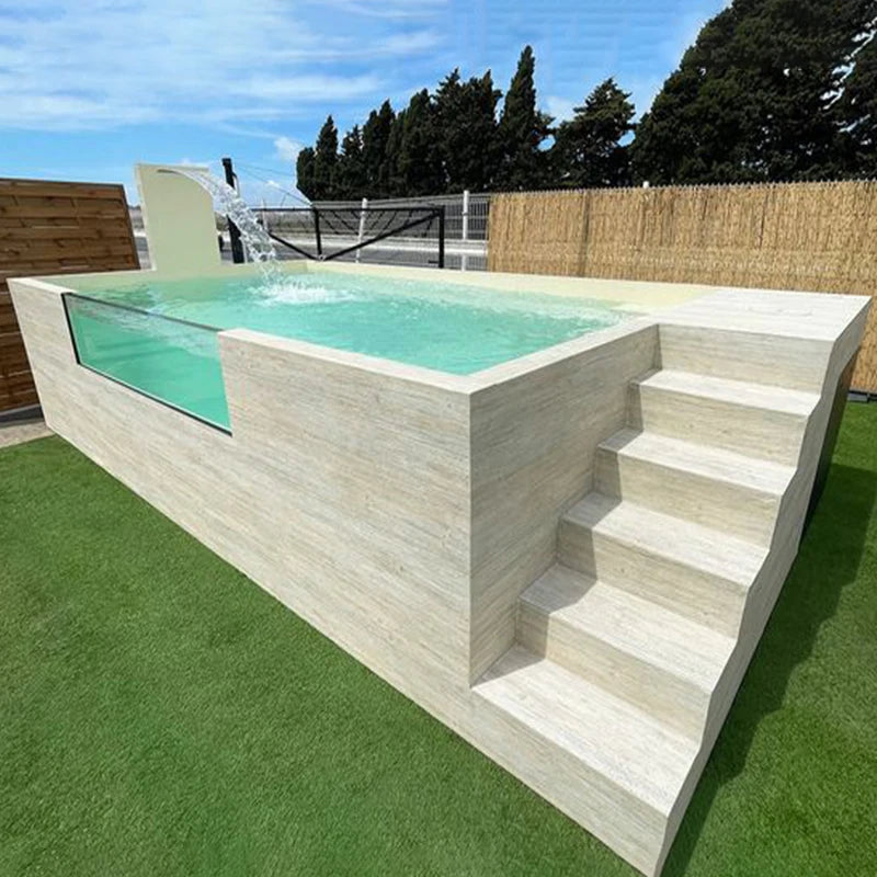 Affordable Container Swimming Pool Prefab Modular Container Swimming Pool Premium Wpc Wooden Outdoor Above Ground Pool