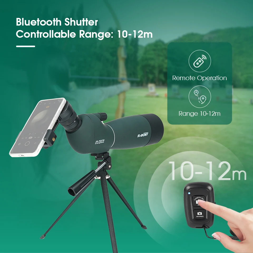 Svbony SV28plus 50/60/70mm Spotting Scope Powerful Zoom Telescope Long Range PORRO Prism Suit Archery Target Shooting Camping