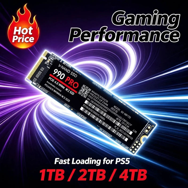 New M.2 990 PRO NVMe SSD PCIe Gen4 High Performance Internal Drive 2TB 4TB Storage Upgrade For PS5 Desktop Laptop
