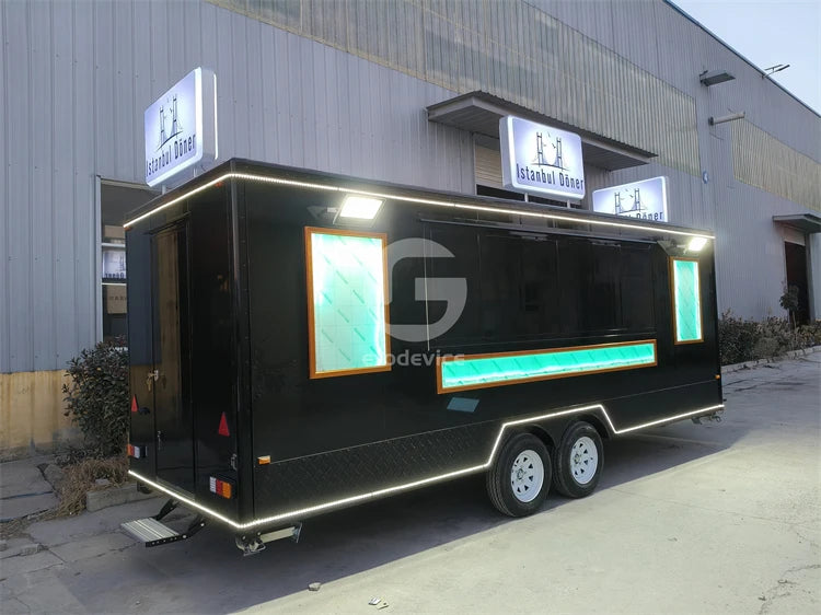 Customized Direct Factory Mobile Electric Towable Food Truck Container Kitchen Restaurant With Full Equipment For Food Services