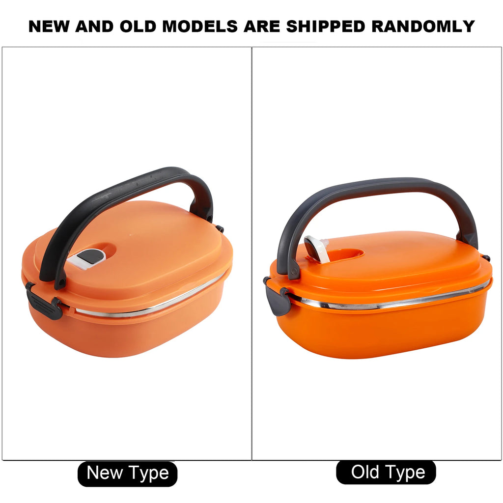 Stainless Steel Insulated Food Storage Supper Dinner Lunch Box 1 Layer Orange Lunch Box Container Stainless Steel Insulation Box
