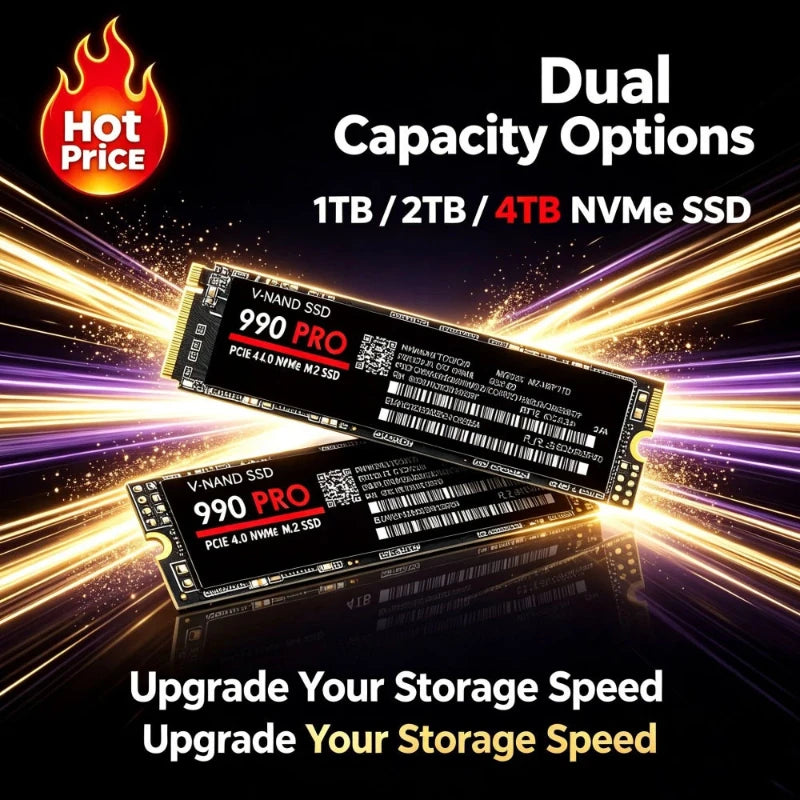 New M.2 990 PRO NVMe SSD PCIe Gen4 High Performance Internal Drive 2TB 4TB Storage Upgrade For PS5 Desktop Laptop