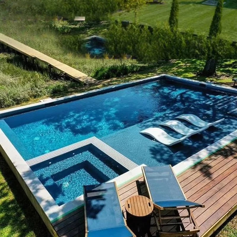 Customized Family House Prefab Modular Pools Overflower Large Big Outdoor Fiberglass Inground Swimming Pool