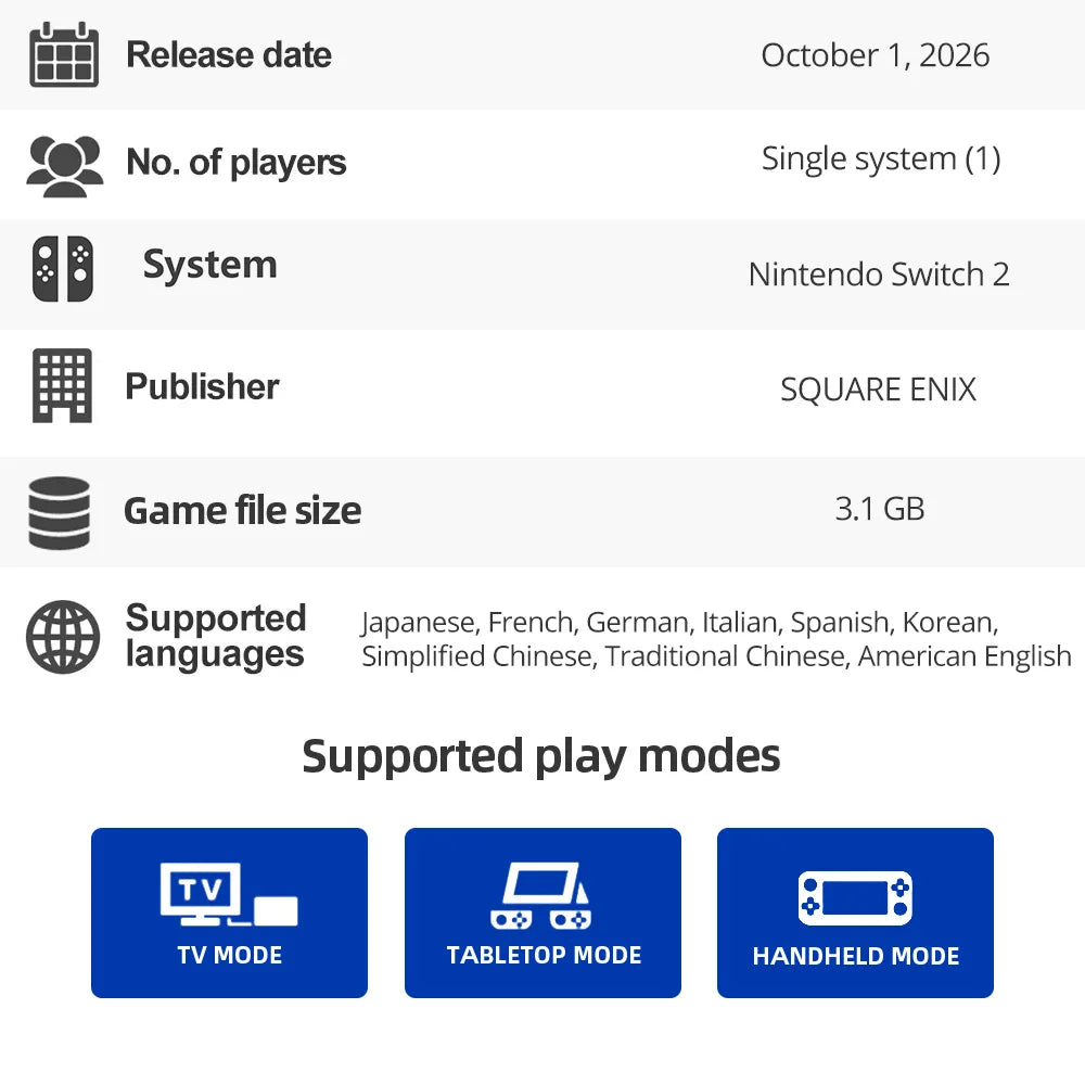 Nintendo Switch 2 Game -OCTOPATH TRAVELER + OCTOPATH TRAVELER II Bundle - Games Physical Cartridge for Nintendo Switch OLED Lite
