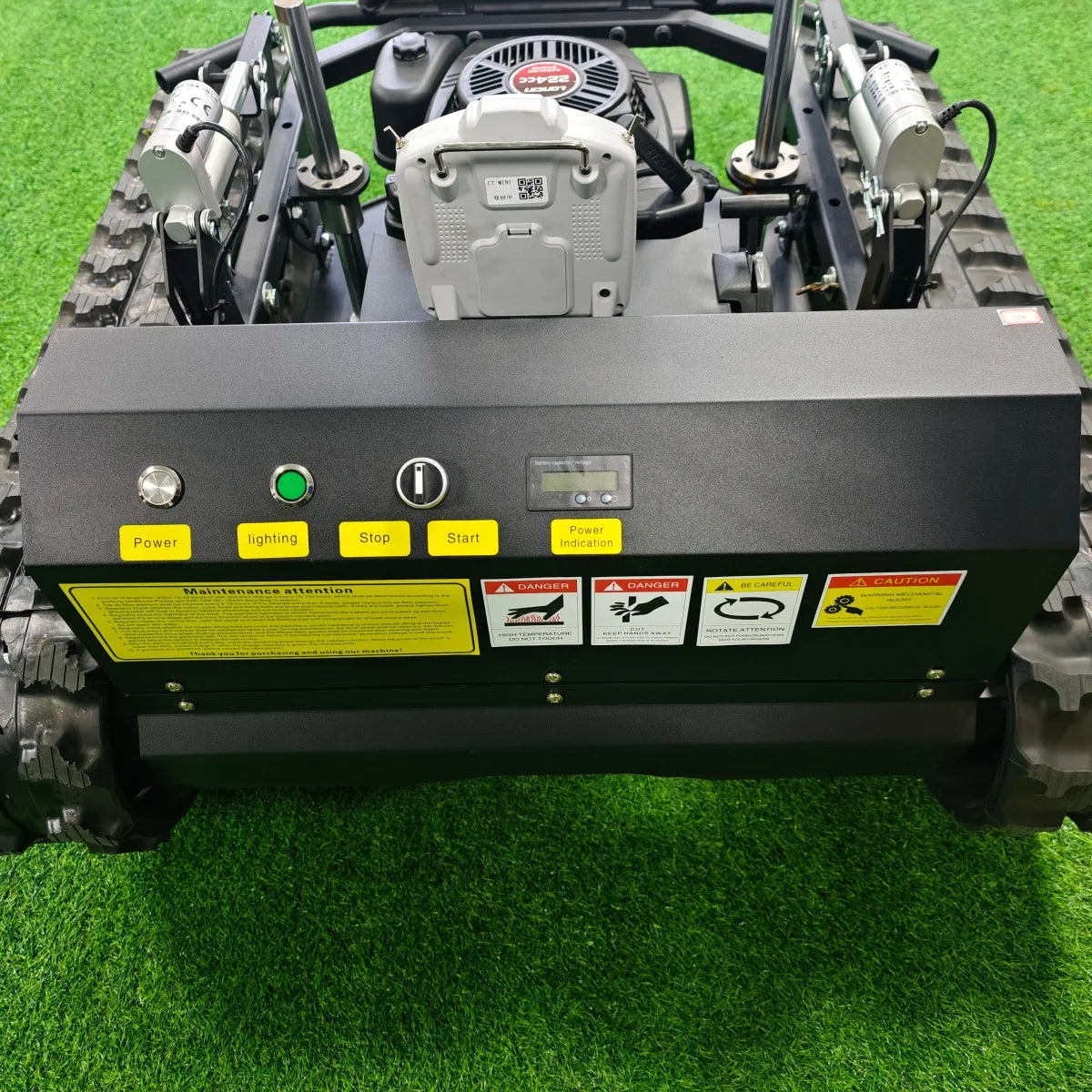 Remote Controlled Lawn Mower Suitable For All Terrains Customized Powerful Engine Precise Cutting Wireless Remote Control