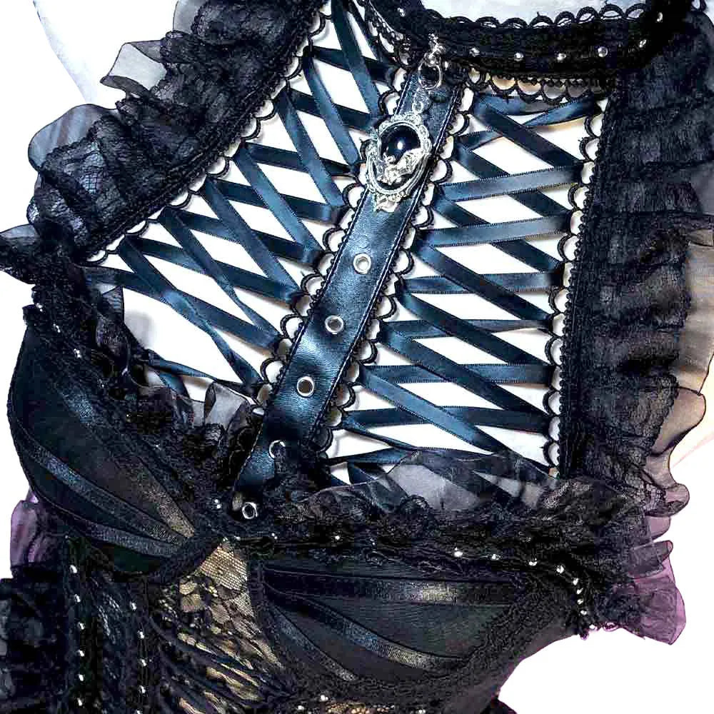 Goth Tops Punk Rock Clothes Fairy Cyber Grunge Emo Clothing ALT Gothic Tank Alternative Vkei Y2K T-shirt Harajuku Kawaii