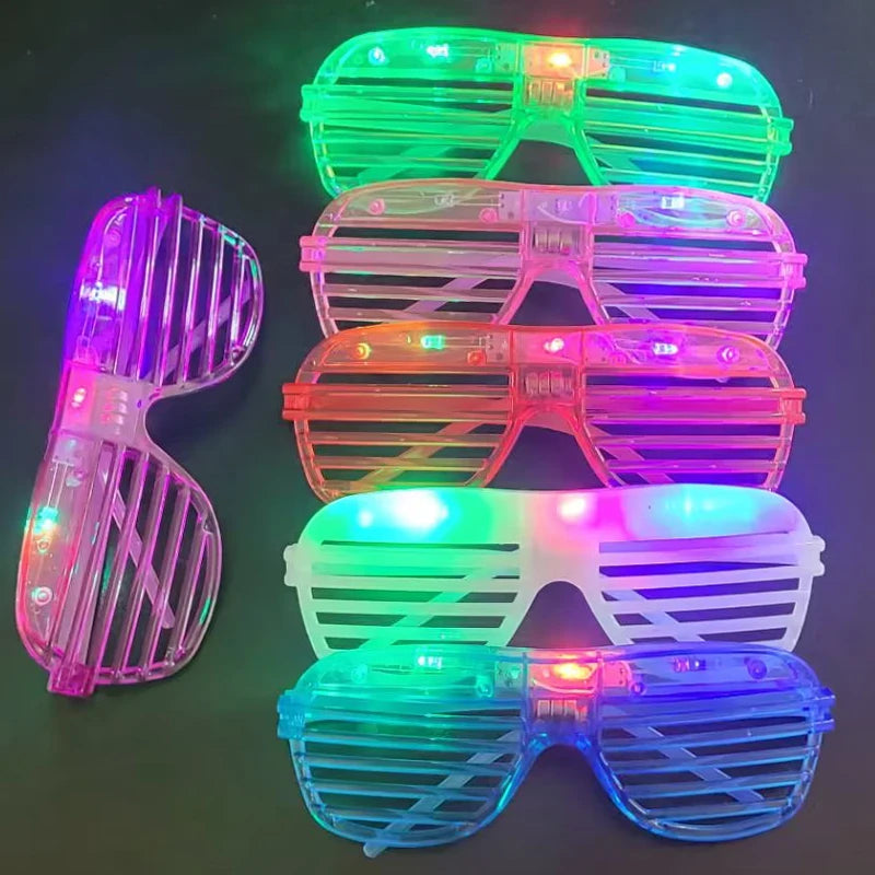 5-50 PCS 3 Modes LED Glasses Glow In The Dark Party Neon Luminous Glasses  Birthday Wedding LED Party Supplies