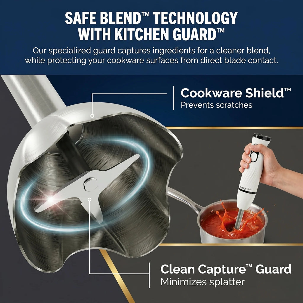 MONSGA By erabros Electric Hand Immersion Blender Mixer, 4 in 1 Hand Mixer Detachable Stick Blender Multifunctional Egg Whisk Milk Frother with 2 Mixing Speed, Includes Vegetable Chopper Meat Grinder Juice Whisk Cup