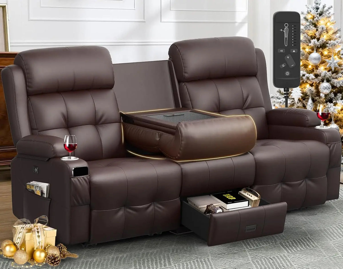 Recliner Sofa, Massage Reclining Sofa 3 Seater Sets Heavy Weight Capacity, RV Loveseat Couch Clearance with Flip Back, Custom