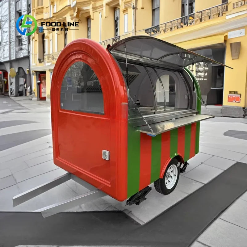 Food Truck Mobile Fast Trailer Concession Street Cart for Sale USA Australia Europe Fashionable Commercial Customized