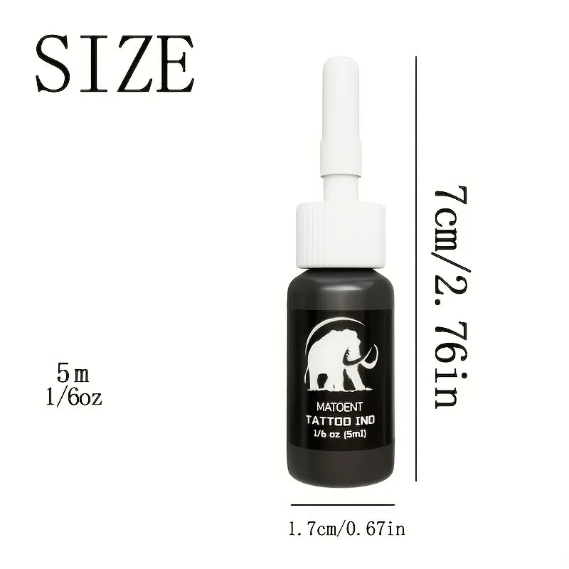 Professional Tattoo Ink Kit - Multi-Color Set, Odorless & Alcohol-Free for Beginners and Artists.