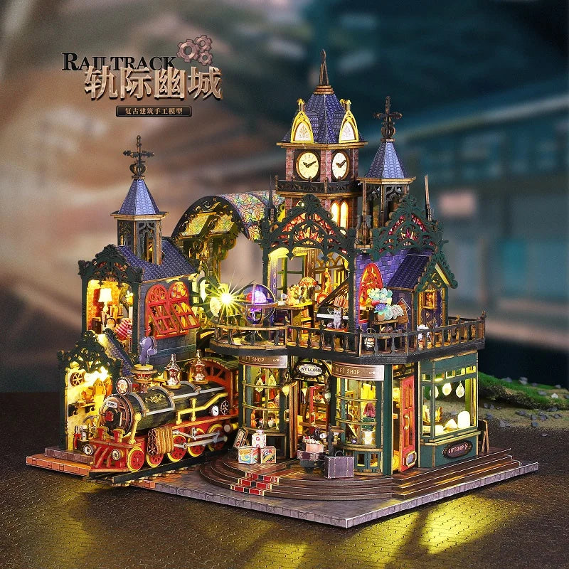 Diy Big Wooden Dollhouse  Furniture Light Kit Doll House Casa Miniature Accessories Handmade Wooden Toys Birthday Gifts