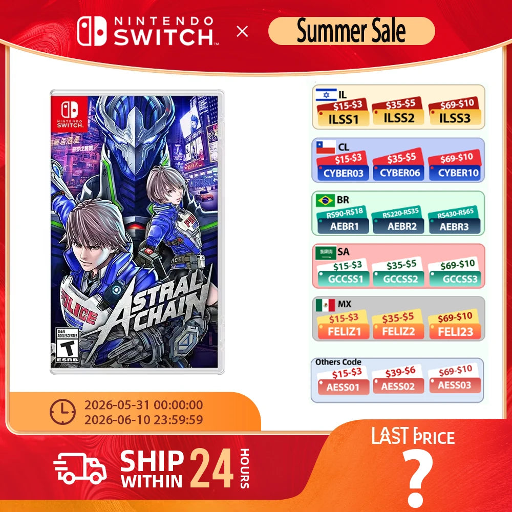 Nintendo Switch Game  -Astral Chain -Game Physics Ink Cartridge Support TV Tabletop Palm Game Mode