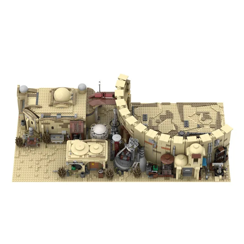 A New Hope StarW Seriers Desert Village Eisley-Cantina Tatooine Luke's X-34 Soro Speeder Fight Spacecraft Building Block Toy