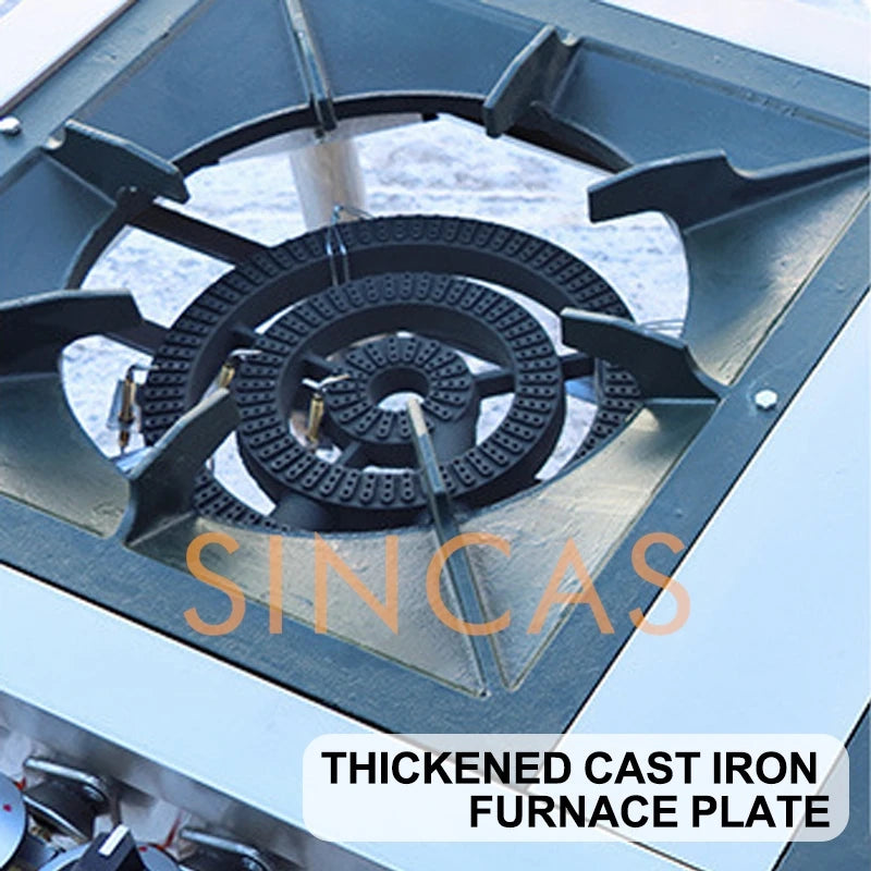 Kitchen Cooktop Stove Energy-Saving Gas Stove Commercial Household Single Gas Stove Dual Ring LPG/Natural Gas Short Footed Stove