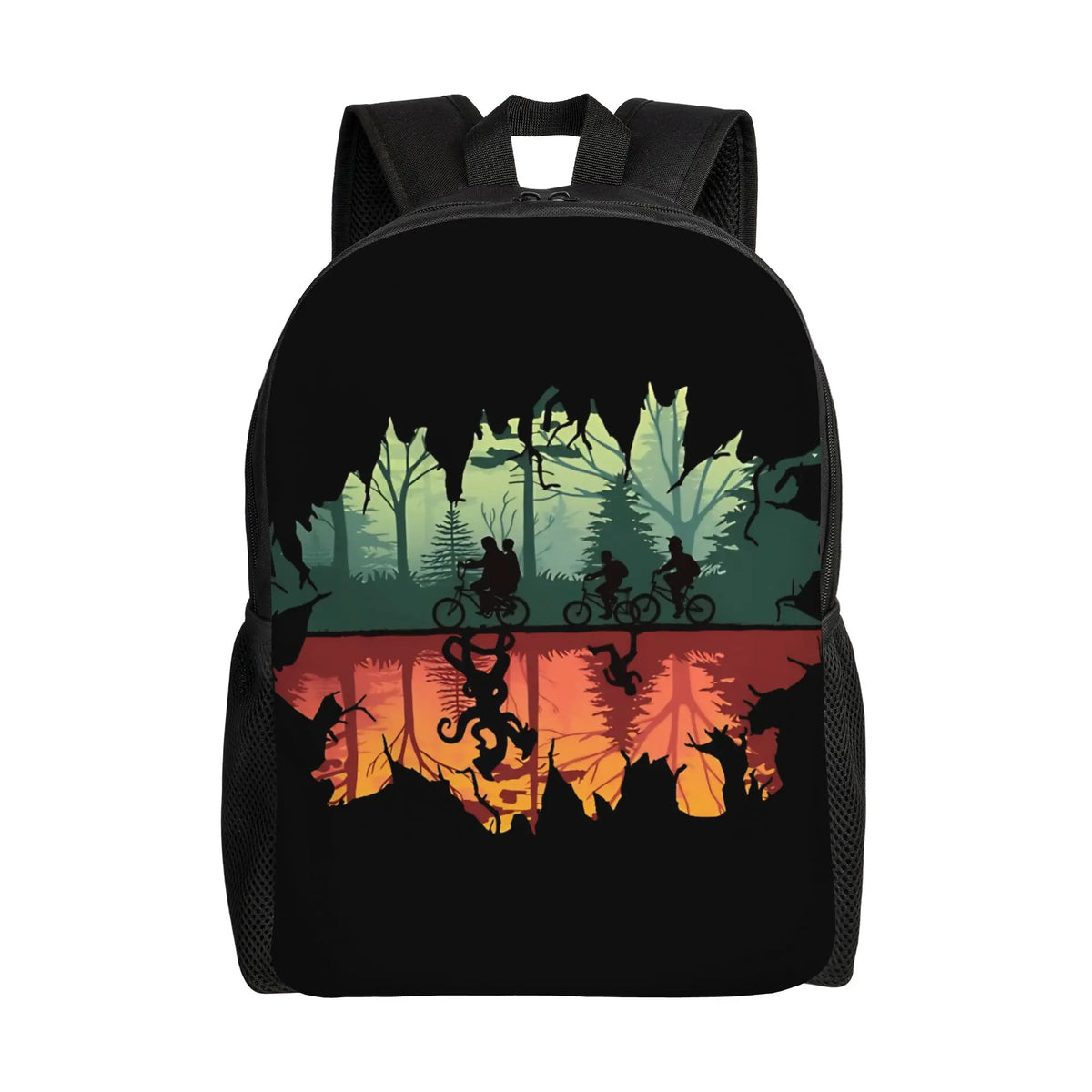 Alphabet Lights Cartoon Backpacks Women University Strangering Print High School Bags High Quality Rucksack