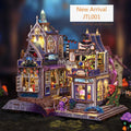 New DIY Doll House Wooden Miniature Kit Furniture Litht Dollhouse Furniture Set Handmade Model Assembly Toys Case Birthday Gifts