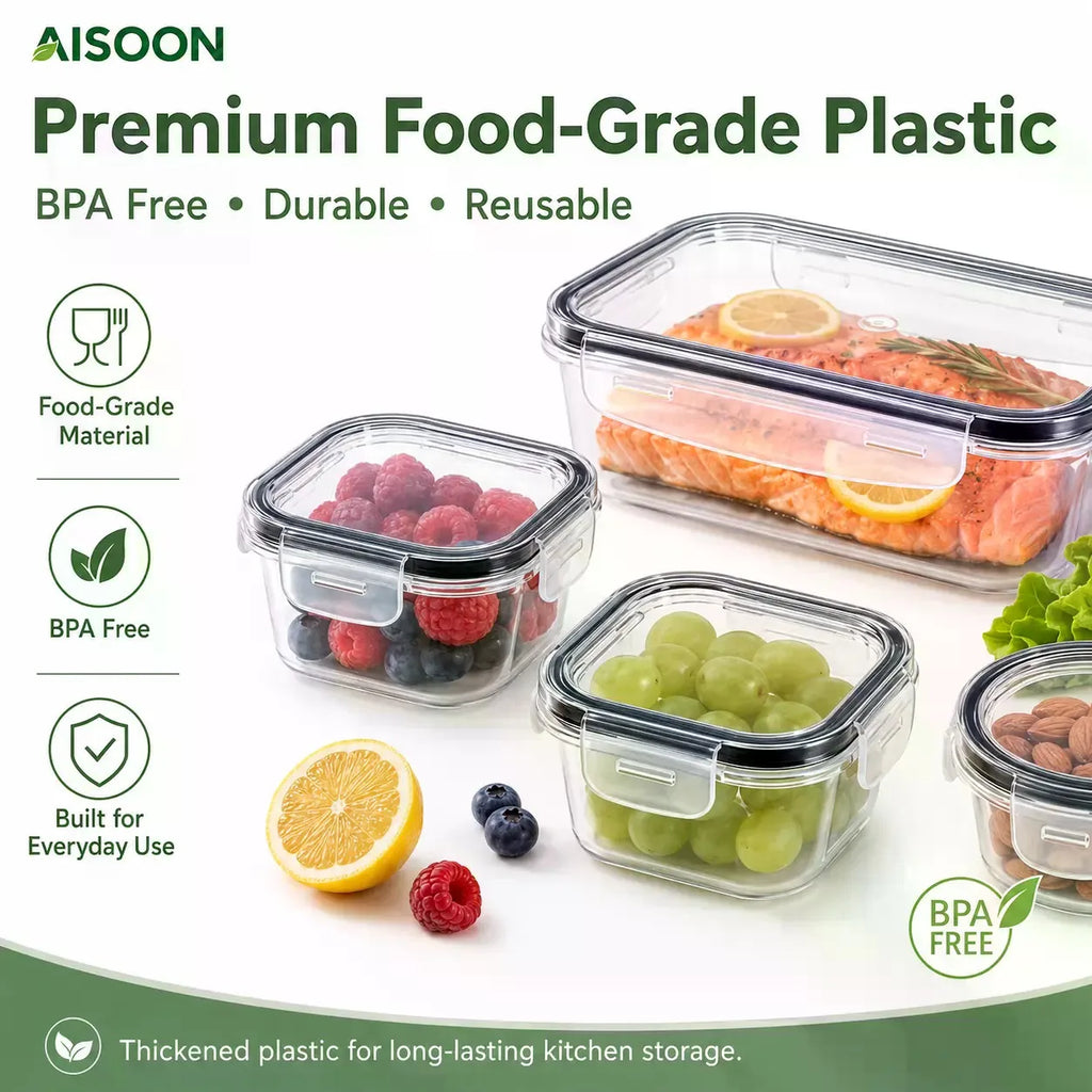 40 PCS Extra Large 85oz Silicone Airtight Food Storage Containers Set (20 Containers + 20 Lids) - Square, Round, Rectangular, Nestable Shapes, Leakproof, Reusable, Microwave & Dishwasher Safe, Labels & Pen for Fridge Organization, Home Meal Prep