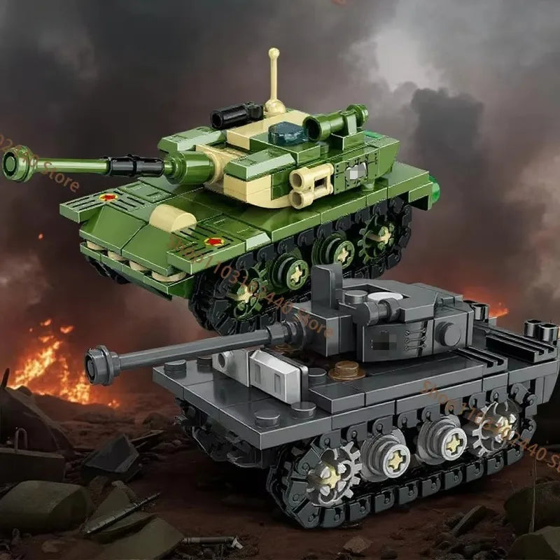 This Heavy-tank Assembly Kit for War Scenarios Is Ideal for Children's DIY Military Models and Serves As An Educational Toy Gift