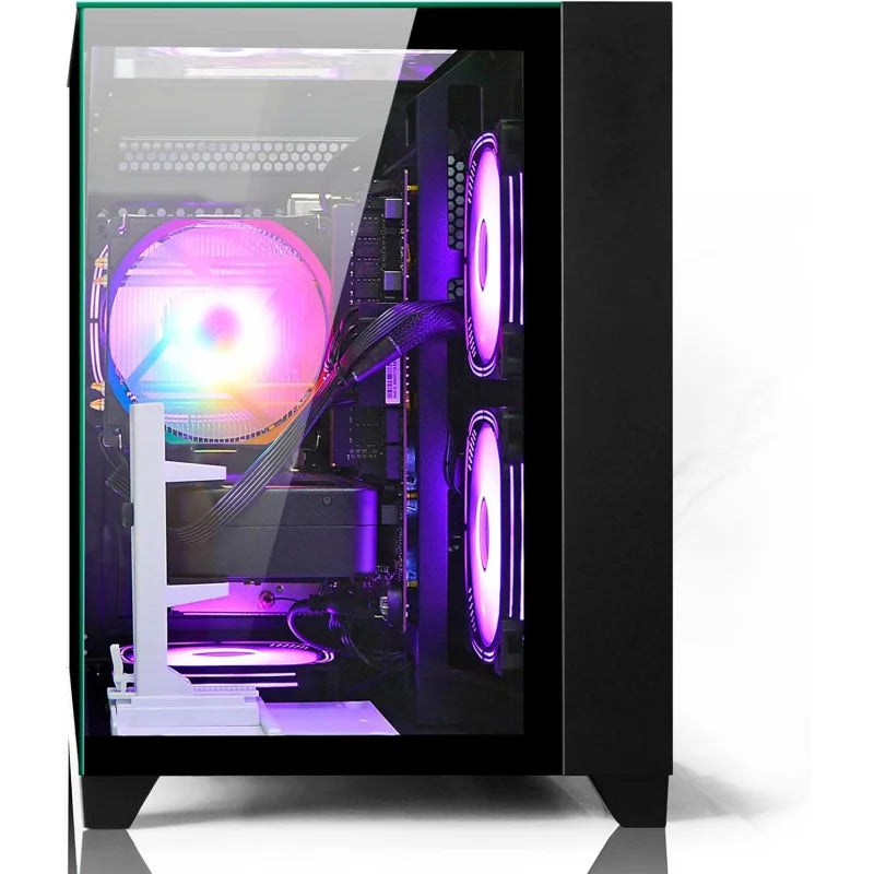 PC Desktop Ryzen 5 | 16GB DDR3 RAM | GeForce RTX 1060 8GB | High-Performance Gaming & Design Computer, Black PC Gaming