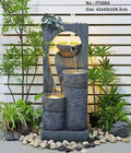 European Light Luxury Floor Water Fountain Modern Circulating Water Feature Entrance Lucky Decor Humidifier Indoor Ornament