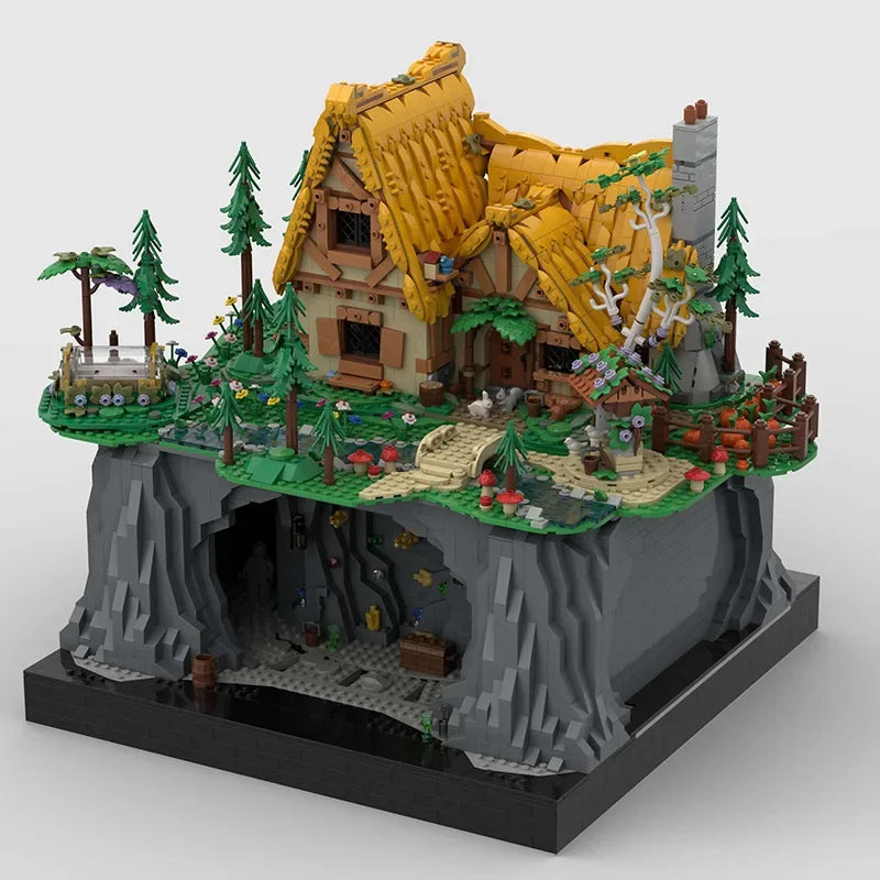MOC 3185PCS Fairy Tale World The Diamont Mine of Seven Dwarves model DIY creative ideas Child Toy Assembly Puzzle Gift MOC-43242