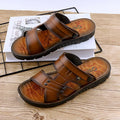 Sandals men's summer casual beach shoes men's Korean version of soft-soled outer wear dual-purpose oil-sprayed men's sandals
