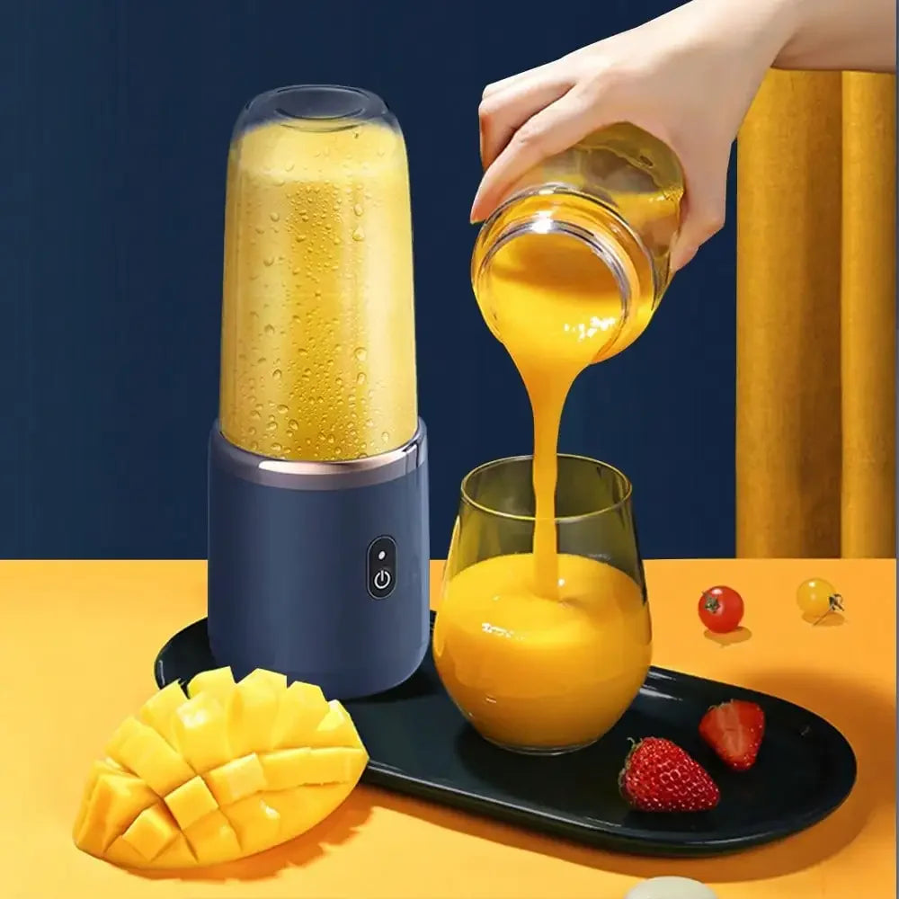 Compact Mini Portable Juicer Cup - Citrus Juicers With Fruit Squeezer, Food Mixer, Ice Crusher, And Charging Function - Multi-Functional, Easy To Clean, And Space-Saving Design