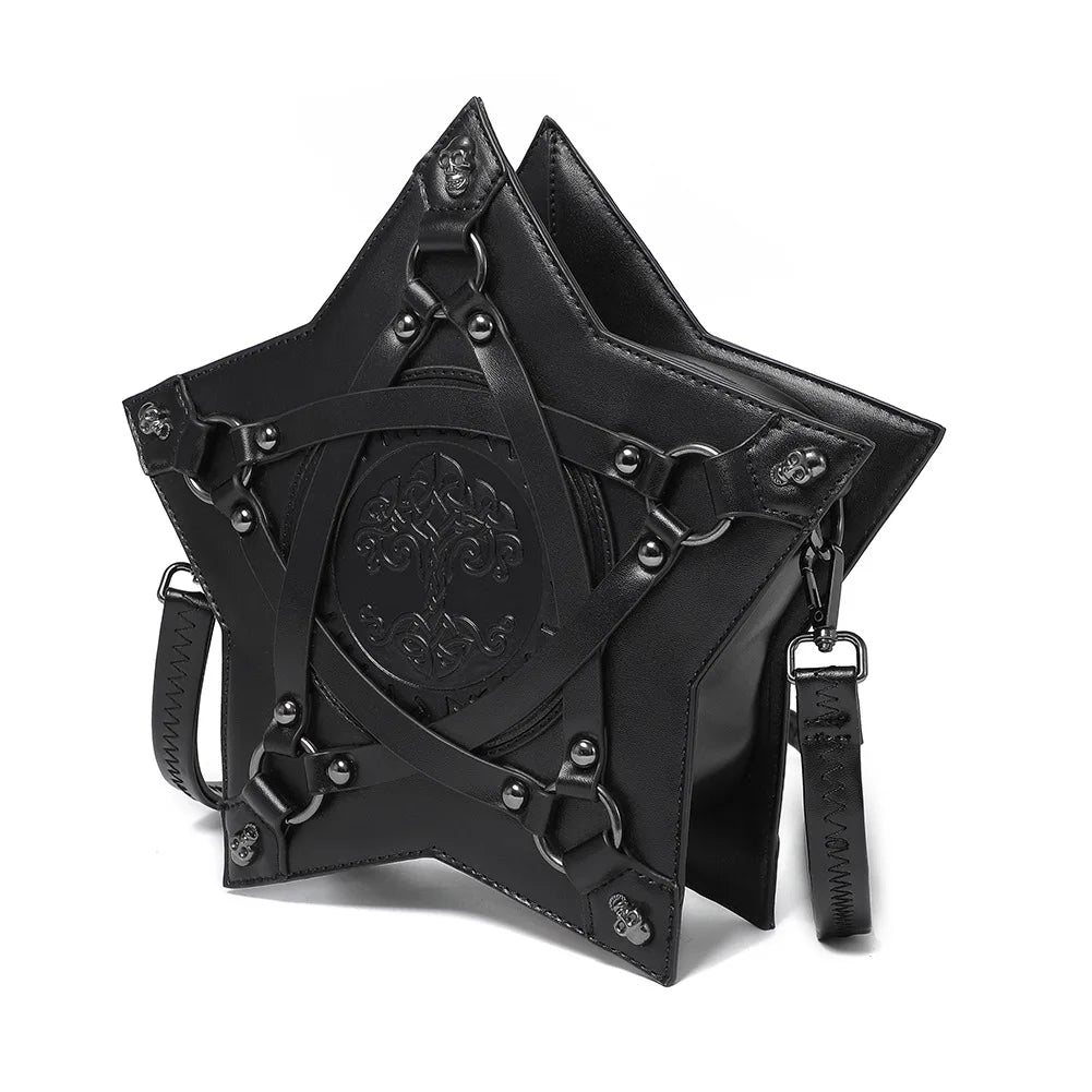 Foreign Trade Bag Women, Goth Embossed niche Women's Backpack Single Shoulder Oblique Span