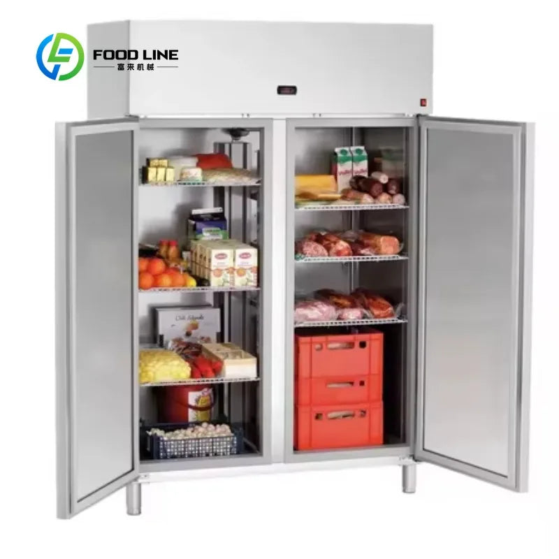 Commercial Refrigerator for Restaurant Kitchen Stainless Steel Fridge Freezer Refrigeration Equipment for Catering Business