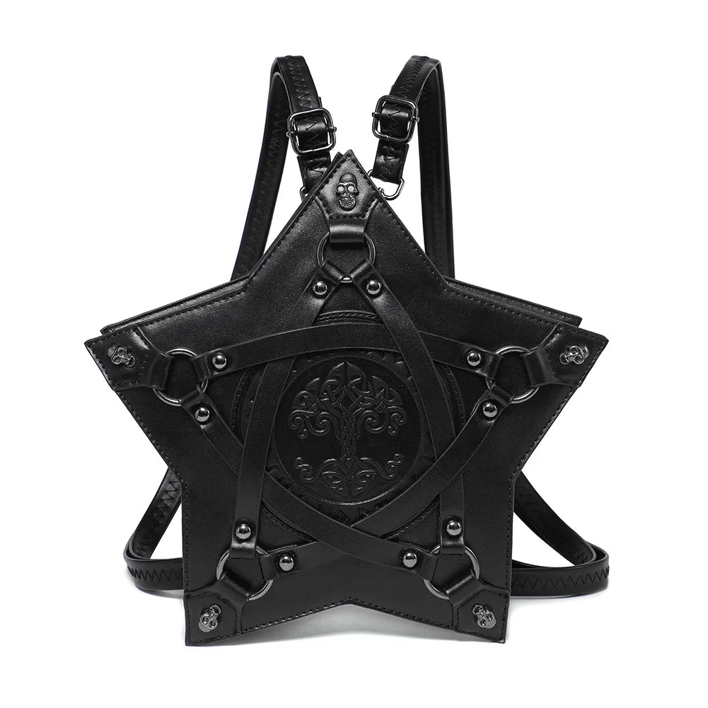 Foreign Trade Bag Women, Goth Embossed niche Women's Backpack Single Shoulder Oblique Span