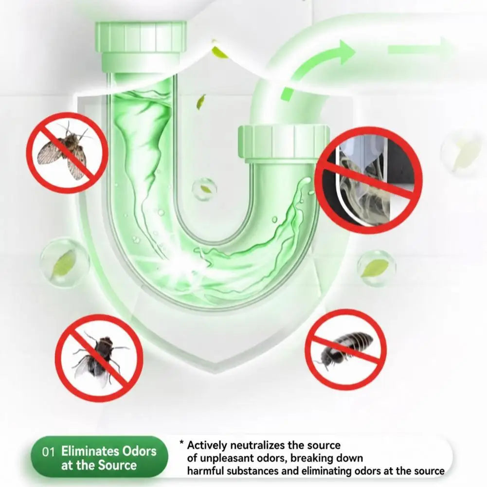 Sewer Deodorant Cleaner Odor Removal Drain Unblocker Water Soluble Scented Gel Airs Freshener for Kitchen Bathroom Drains