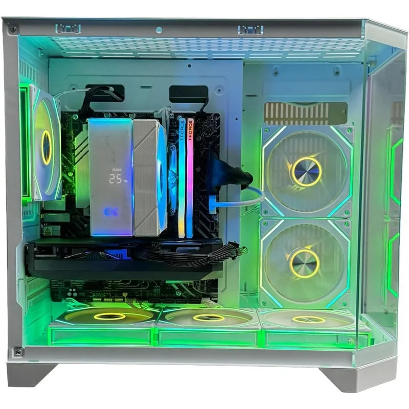 Gaming PC G6MATX PRO Core i5 14400F CPU RTX 5060 Ti GPU DDR5 H610 MB DDR5 16GB RAM 1TB SSD M.2 120 AC CPU Cooler 600w PSU White