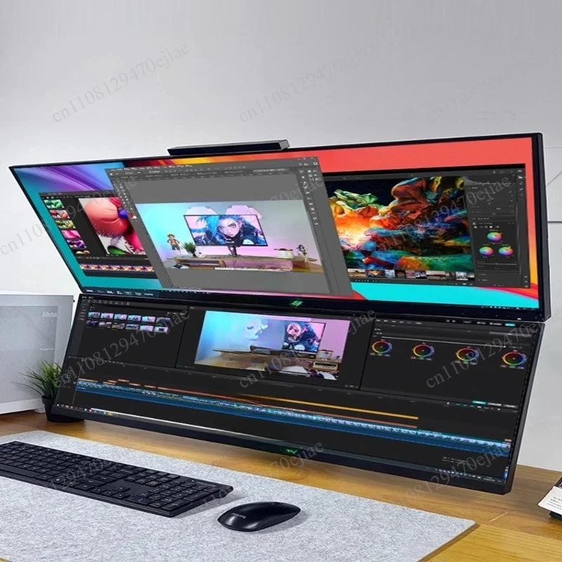 40-Inch 4K UHD Dual Screen Monitor - Ultra-Wide Split Display for Multitasking, Productivity, and Immersive Gaming