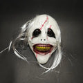 【S】Halloween Horror Terrifier Art The Clown Full Head Mask With Blood Splatter For Cosplay Party Haunted House