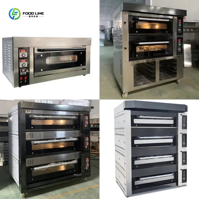 Customized Commercial Industrial Roaster Oven Manufacturer Electric Gas Single Deck Steam Baking Tray