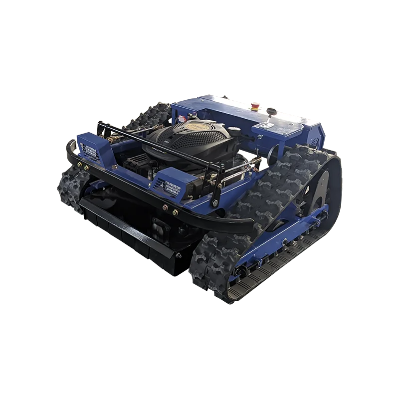 Multi functional remote-controlled tracked mini lawn mower for garden weeding used for wasteland lawn mower on road slopes